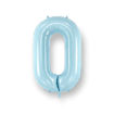 Picture of FOIL BALLOON NUMBER 0 PASTEL BLUE 34 INCH